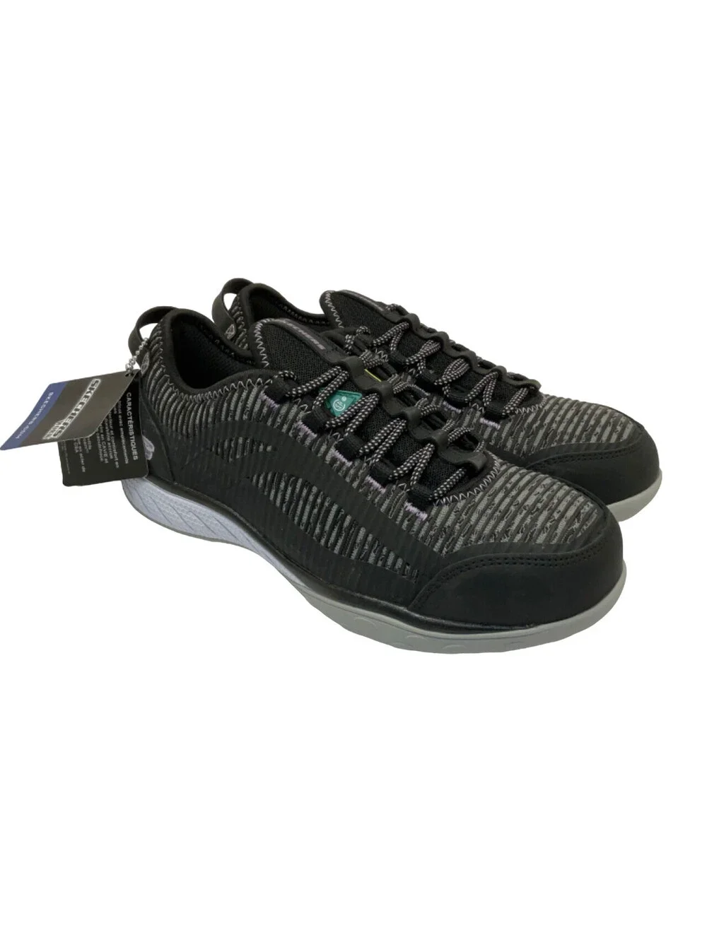 Skechers Women's Static Dissipative Lace Up Work Shoes 99B96553 Black/Purple 8M